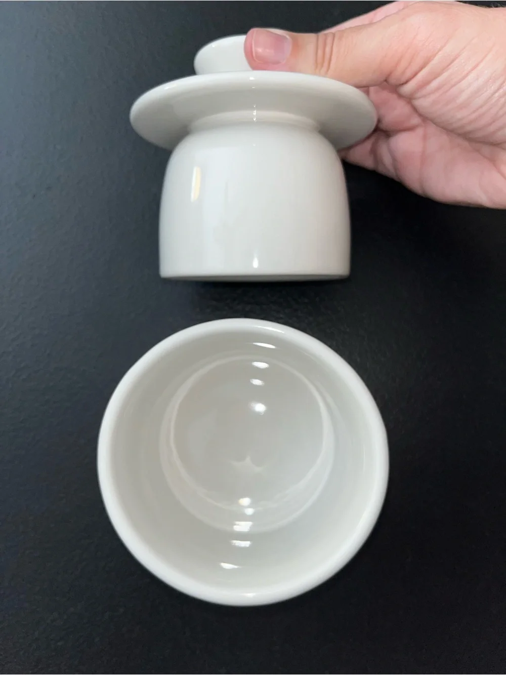Le Creuset white butter crock